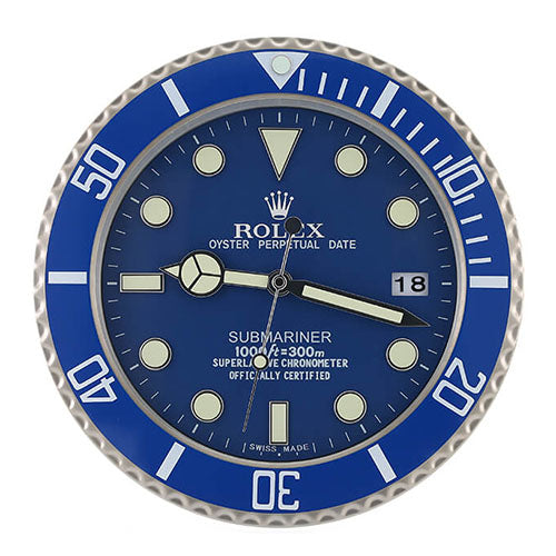 Submariner Style Wall Clock | Blue