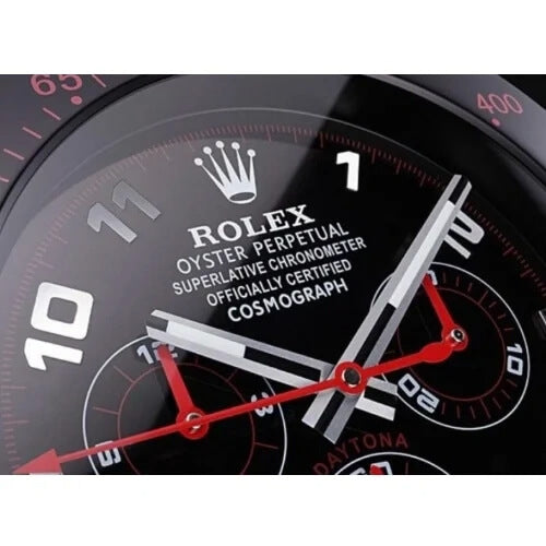 Daytona Style Wall Clock | Black & Red