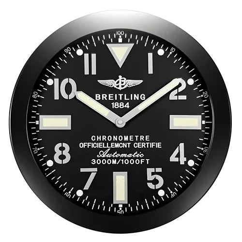 Breitling Inspired Military Style Luxury Wall Clock