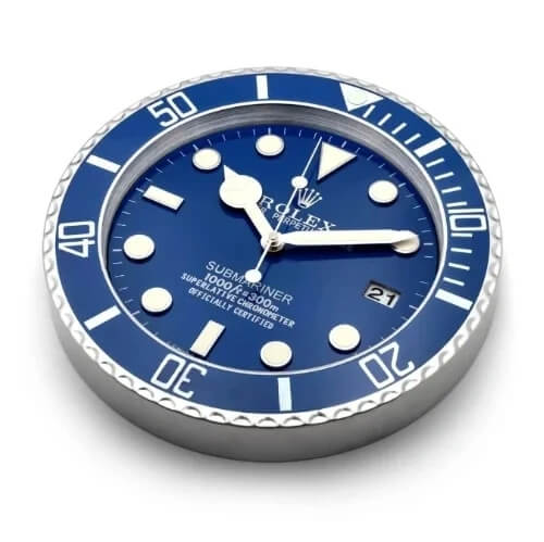 Submariner Style Wall Clock | Blue