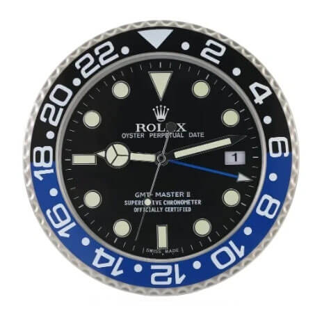 GMT Master II Style Wall Clock | Black & Blue