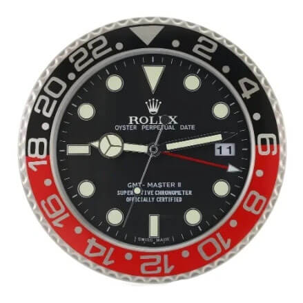 GMT Master II Style Wall Clock | Black & Red