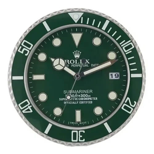 Submariner Style Wall Clock | Green