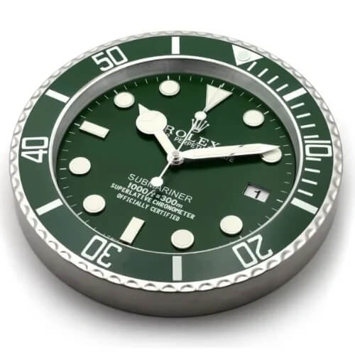 Submariner Style Wall Clock | Green