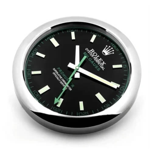 Milgauss Style Wall Clock | Sliver & Black Green