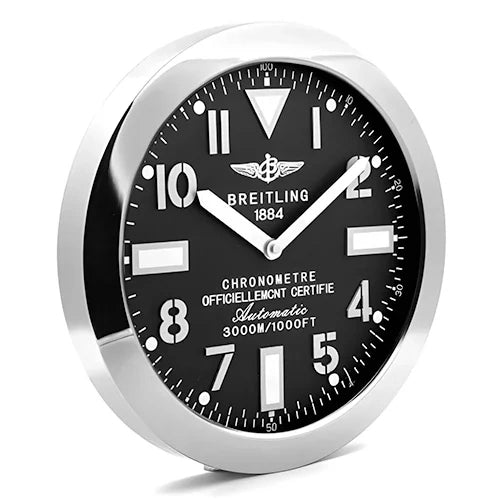 Breitling Inspired Military Style Luxury Wall Clock