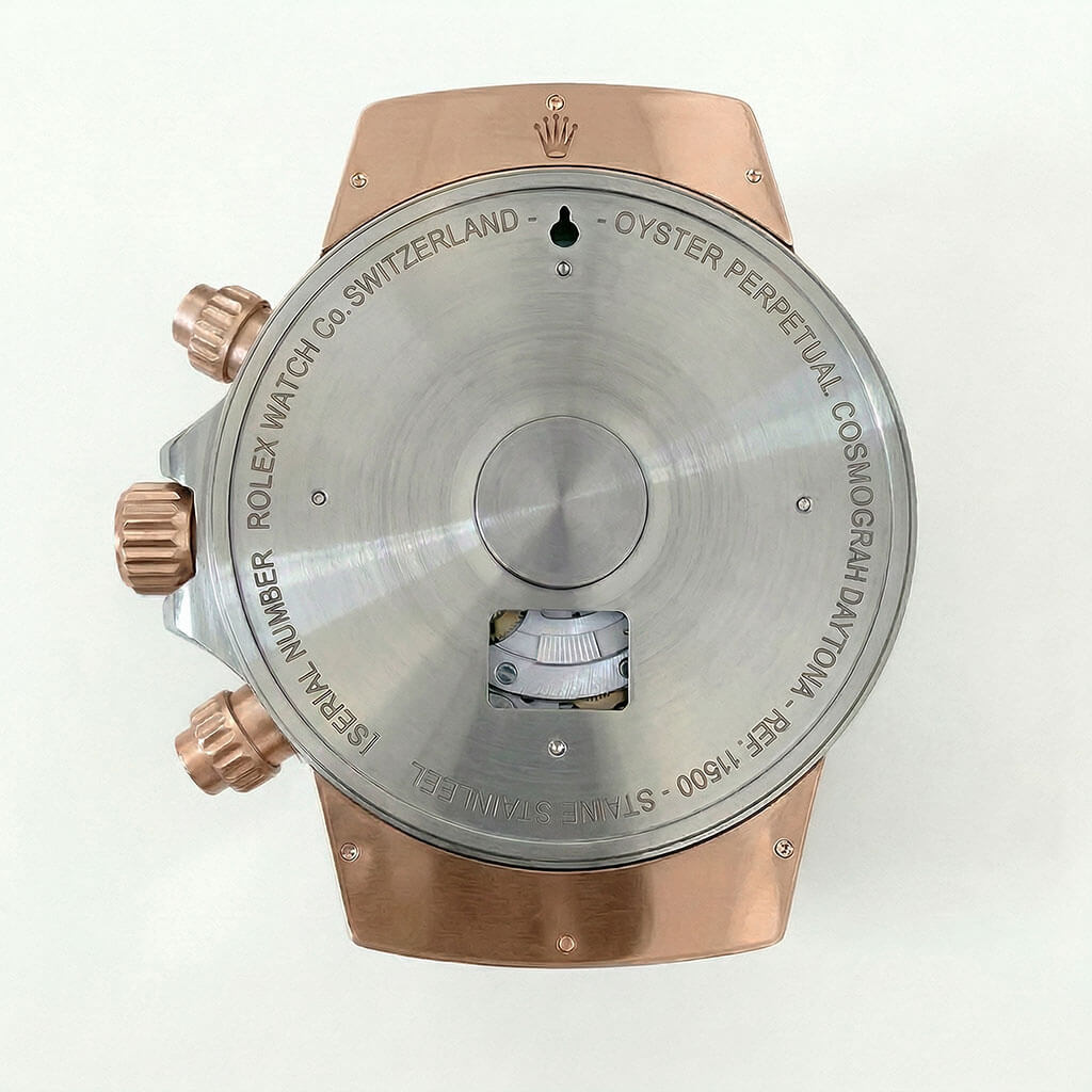 Daytona XXL Rose Gold & White Wall Clock