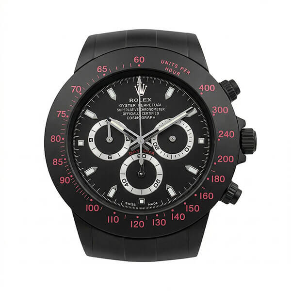 Daytona XXL Black & Red Wall Clock