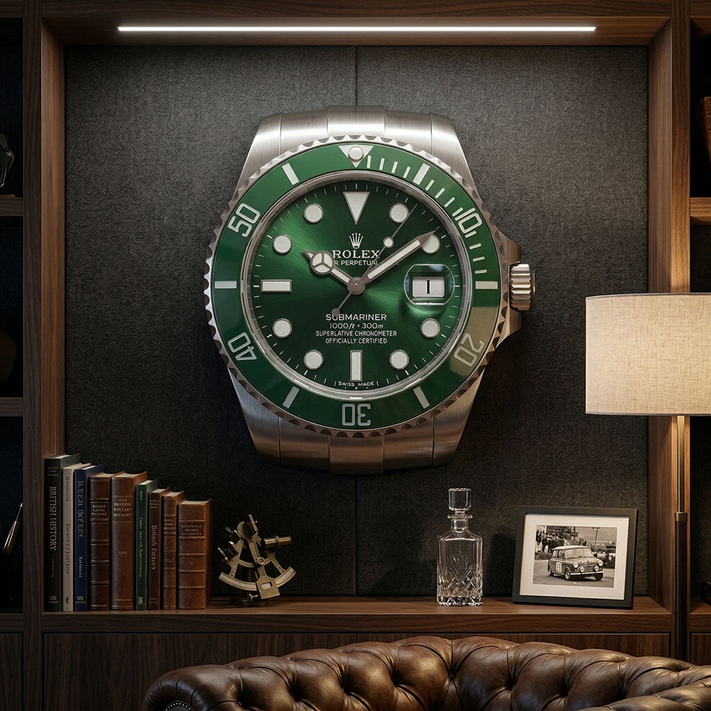 Submariner XXL Green Wall Clock