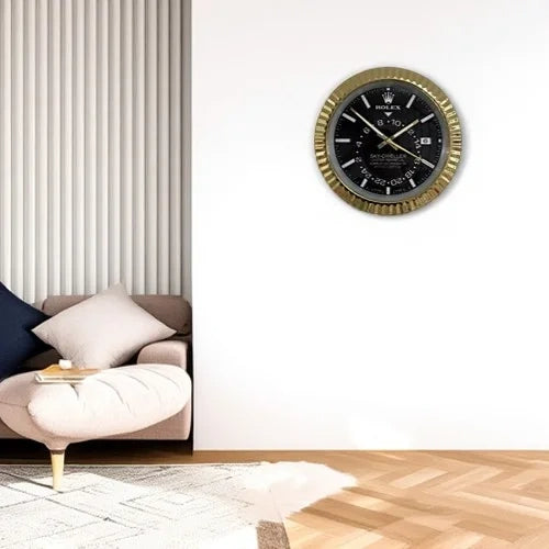 Sky Dweller Style Wall Clock | Gold & Black