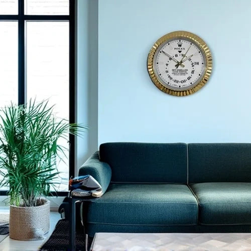 Sky Dweller Style Wall Clock | Gold & White