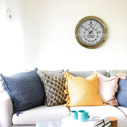 Sky Dweller Style Wall Clock | Gold & White