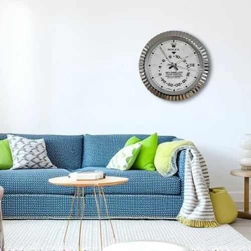 Sky Dweller Style Wall Clock | Sliver & White
