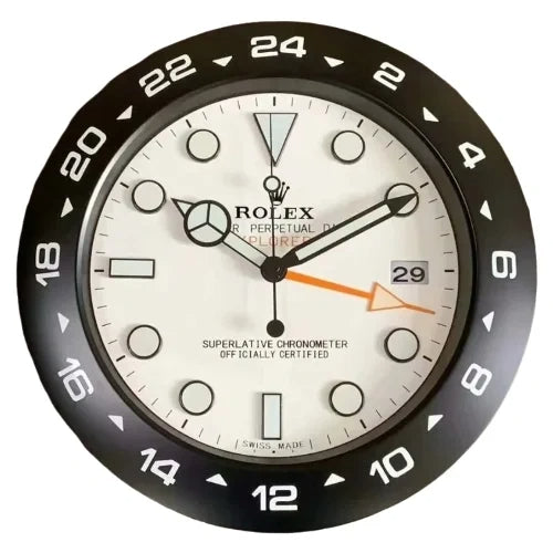 Explorer II Style Wall Clock | Black & White