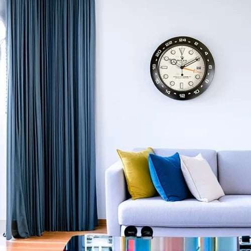 Explorer II Style Wall Clock | Black & White