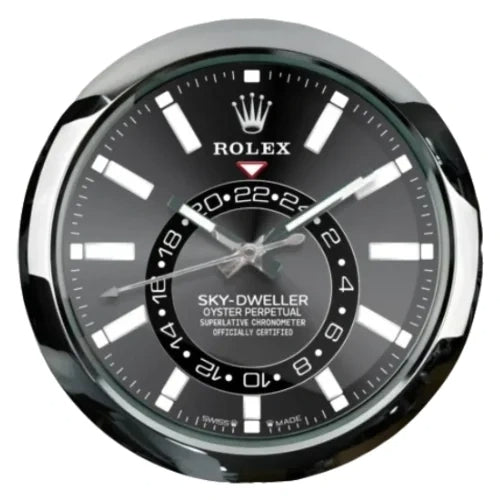 Sky Dweller Style Wall Clock | Black Color