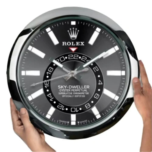 Sky Dweller Style Wall Clock | Black Color