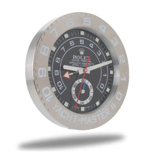 Yacht-Master II Style Wall Clock | White & Black