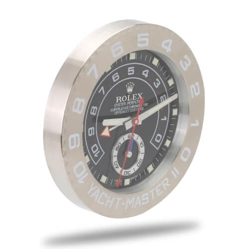 Yacht-Master II Style Wall Clock | White & Black