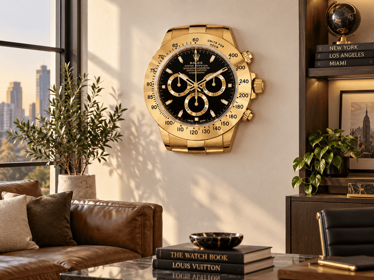 Daytona XXL Gold & Black Wall Clock