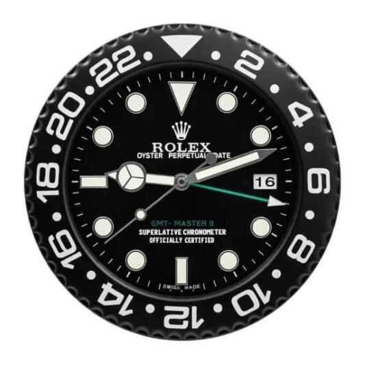 GMT Master II Style Wall Clock | Black
