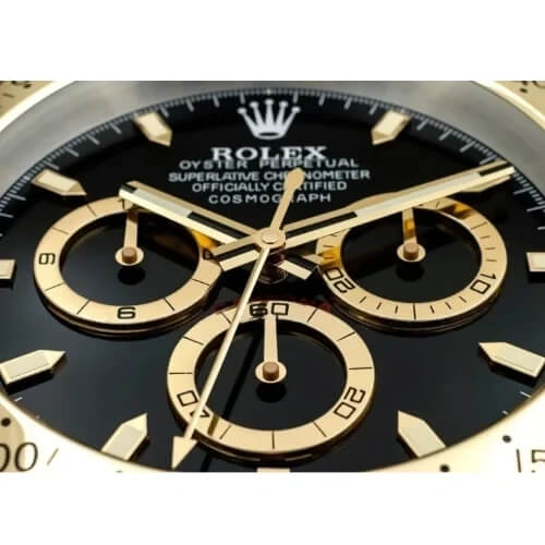 Daytona Style Wall Clock | Gold & Black