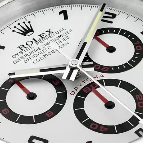 Daytona Style Wall Clock | Sliver & White