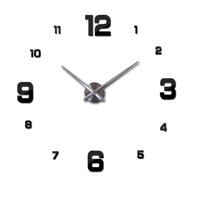 Hot 3D Diy Acrylic Mirror Wall Clock