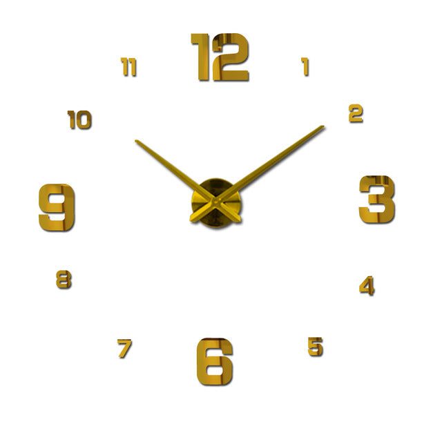 Hot 3D Diy Acrylic Mirror Wall Clock