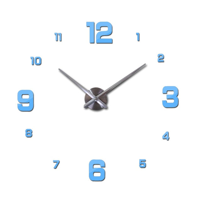 Hot 3D Diy Acrylic Mirror Wall Clock