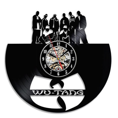 WU TANG Vinyl Record Wall Clock Modern Design with LED