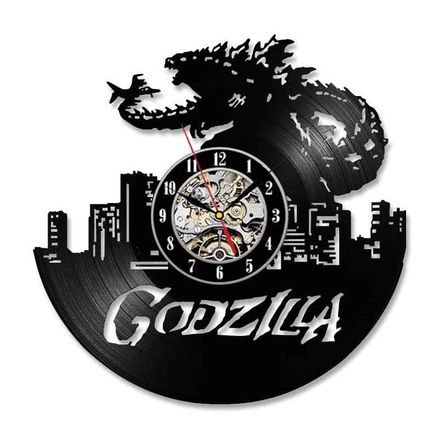 Godzilla Dinosaur Wall Clock Modern Design with LED