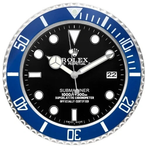 Submariner Style Wall Clock | Blue & Black