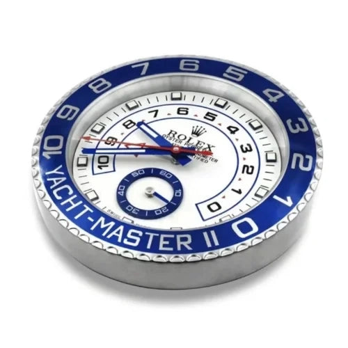 Yacht-Master II Style Wall Clock | Blue