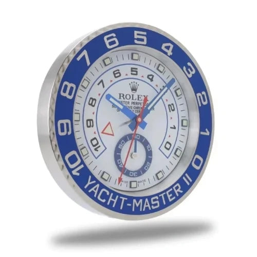 Yacht-Master II Style Wall Clock | Blue