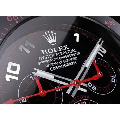 Daytona Style Wall Clock | Black & Red