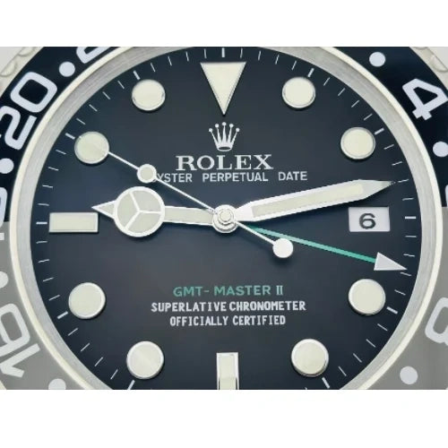 GMT Master II Style Wall Clock | Black & Grey