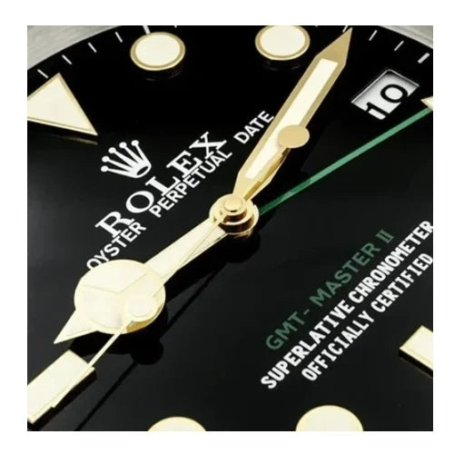 GMT Master II Style Wall Clock | Black & Gold