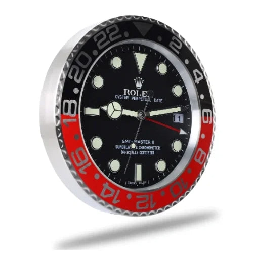 GMT Master II Style Wall Clock | Black & Red