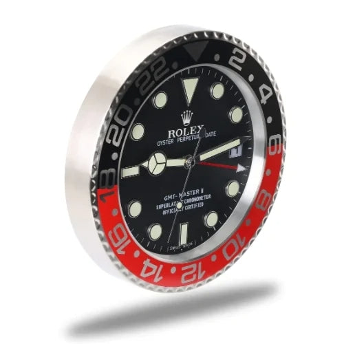 GMT Master II Style Wall Clock | Black & Red