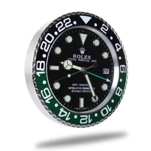 GMT Master II Style Wall Clock | Black & Green