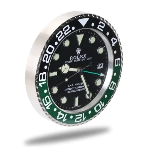 GMT Master II Style Wall Clock | Black & Green