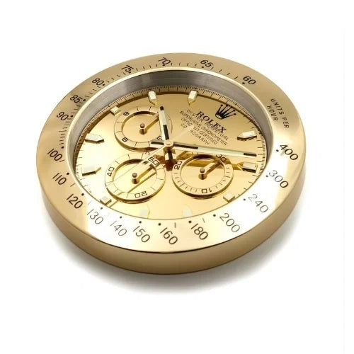Daytona Style Wall Clock | Gold