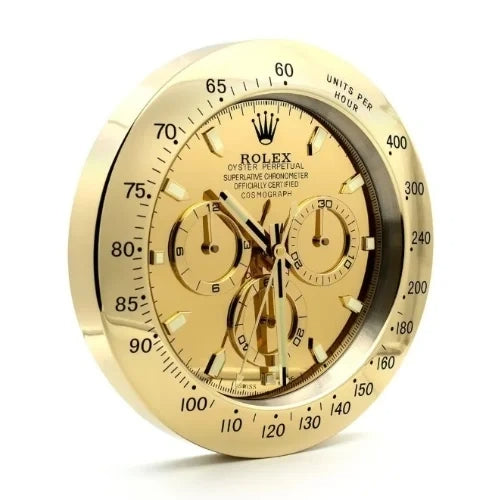 Daytona Style Wall Clock | Gold