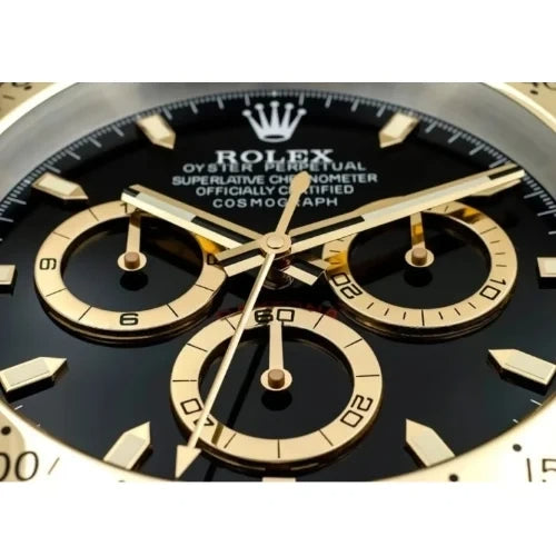Daytona Style Wall Clock | Gold & Black