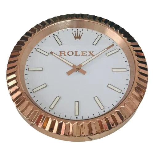 Presidential Wall Clock | Rose Gold & White