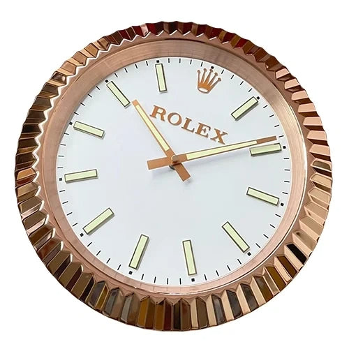 Presidential Wall Clock | Rose Gold & White