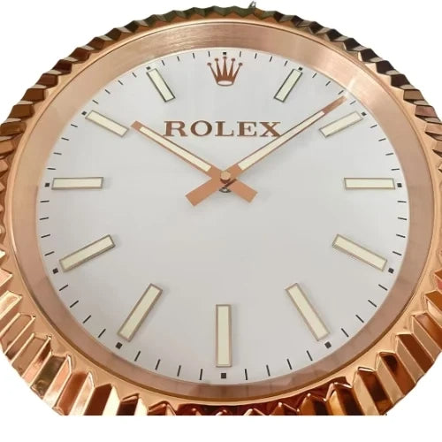 Presidential Wall Clock | Rose Gold & White