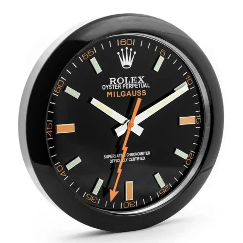 Milgauss Style Wall Clock | Black & Black