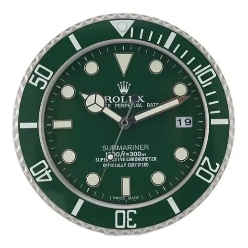 Submariner Style Wall Clock | Green